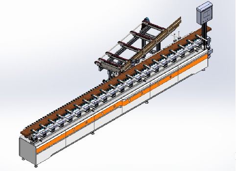 Machine d'emballage de profilés PUR