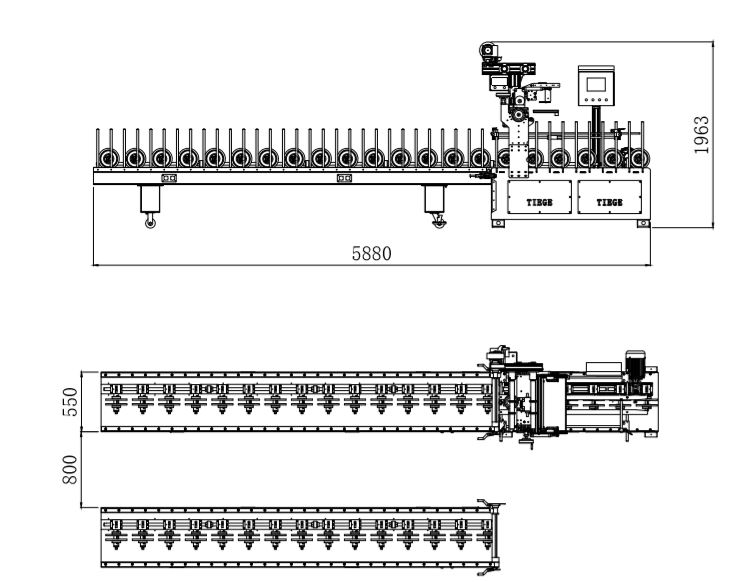 Machine d'emballage de profilés de revêtement de sol WPC